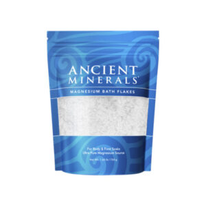 Ancient Minerals bath flakes are the dry flakes of magnesium chloride and other naturally-occurring trace minerals in a convenient and economical form for utilization in baths and foot soaks