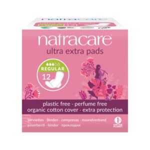 Natural pads with an extra cushion layer and wings - absorbency for light or medium menstrual flow.